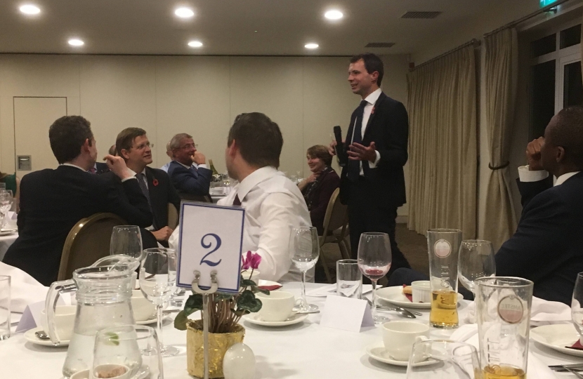 Andrew Bowie addresses the Harpenden Supper