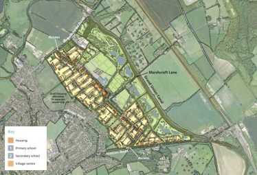 Map showing proposed plan